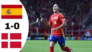 Spain VS Denmark 1-0 Highlights | UEFA Nations League 2024/2025