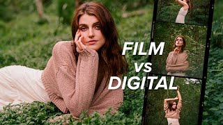 Digital VS Film Photography Natural Light Portrait Behind the Scenes