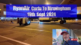 RyanAir Corfu to Birmingham  19 Sept. 2024 a two hour Delay as plane develops fault before take off