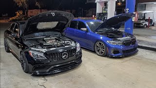 2020 BMW M340i PT6466 Turbo E85 vs 2017 Mercedes C63 AMG Pure 1000 Turbos E50