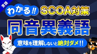 【SCOA対策】同音異義語（言語）/ ポイントは意味をしっかり理解すること /〔言語｜第4回〕