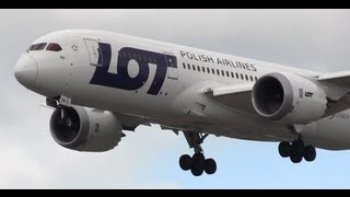 LOT Polish Airlines 787-8 (SP-LRA) Landing at Chicago O'Hare