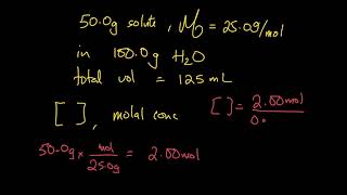 Week 3 - 9. Molality or molal concentration