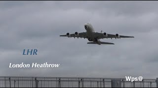 Cloudy Late Morning Takeoffs, RW27R, London Heathrow LHR