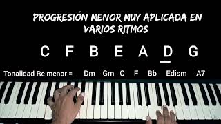 progresión muy usada en tonalidades menores y en diferentes ritmos 🎼🎹🎧🎶