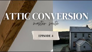 Loft Conversion Episode 4 | 2flats1house | Rustic Beams, DIY plastering & En-suite progress!