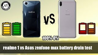 Realme 1 vs Asus zenfone max pro m1  battery drain  test || in telugu || nani