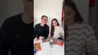 Halloween Candy Bottle Flip Challenge🎃🍬😳Pt2 #challenge #game #vs #bottleflip  #halloween #couple