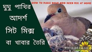 How to make Dove Bird seed mix at home.ঘুঘু পাখির আদর্শ খাবার তৈরি .