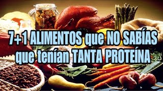 7+1 ALIMENTOS que NO SABÍAS que tenían TANTA PROTEÍNA