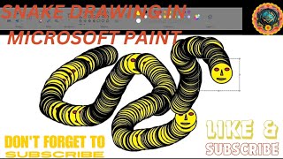 Snake drawing in Ms-Paint🎨.@CEBYYK @ComputerByAman @MrBeast#mspaint #tipsandtricks #viralvideo