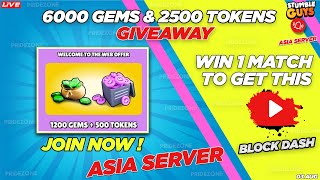 🟢Stumble Guys Live ASIA 6000 GEMS & TOKENS🤑 Giveaway Stream #stumbleguyslive #blockdash #live #bd