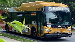 Fairfax connector 2011 New flyer Xcelsior XD40 #9655 route 373 to Franconia Springfield