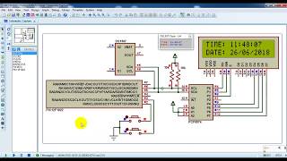 Interfacing PIC121822 with DS1307 RTC - Proteus simulation