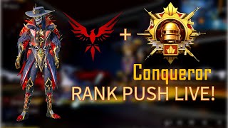 CONQUEROR RANK PUSH LIVE! TIPS AND TRICKS | FULL RUSH!! FREE UC GIVEAWAY!!