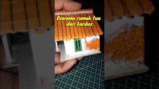 Rumah tua dari kardus#kardus #cardboard #kreatif #diorama#tugassekolah