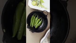 Spicy Stuffed Big Green Chilli 🌶️ Bharahua Wadhwani Mirch #recipe #chilli #mirchi #spicy #easyrecipe