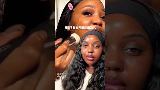 FILTER IN A FOUNDATION??? #easyblurfoundation #hudabeauty #makeupshorts #darkskinmakeup