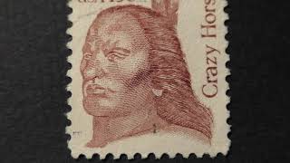 US postage stamps. Crazy Horse. Postage stamp price 13 cents