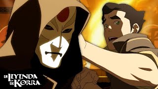 Korra & Mako Rescue Bolin de Amon 🔥 | Escena completa | La leyenda de Korra