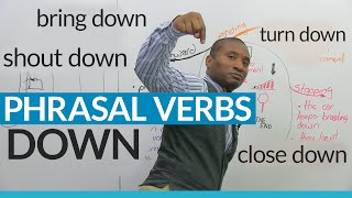 "DOWN" Phrasal Verbs in English: close down, bring down, break down...