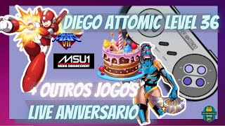 LIVE ESPECIAL DE ANIVERSARIO LEVEL 36 DIEGO /MEGAMAN 7 MSU1 + LOCADORA DO SNESZÃO