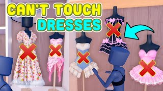 DON'T TOUCH DRESSES! In Dress To Impress CHALLENGE! DTI on ROBLOX Challenge