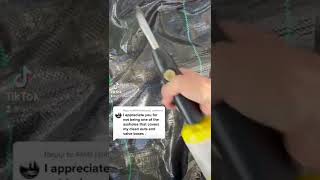 How to cut landscape fabric #landscapefabric #grantsoutdoor #weedmat #weedcloth