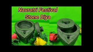 Traditional Stone Diya. Navratri Special Diya. #navratri #diwali #stonediya #diya #stoneart #दिया