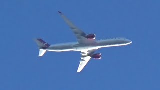 Virgin Atlantic Airbus A350-1041 [G-VLUX] flying past at 7,000 ft from JFK