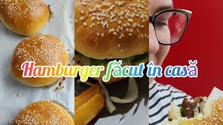 Pregătesc cel mai bun hamburger făcut în casă/Chifle de casă /merită încercat ❤️#hamburger