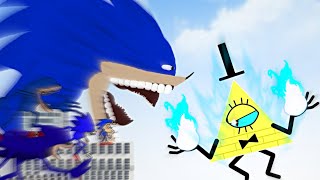 Bill Cipher(GF) VS Shin Sonic (SONICTAPES) DC2 ANIMATION COMPILATION EVOLUTION