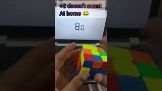 +2 doesn't count at home 😂, 13 seconds solve #rubikscube #funny #viral #shorts