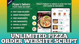 Pizano's Delivery: Unlimited pizza order website | How to Create Pizza Hut Website | Pizano's script