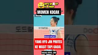 Momen kocak yang hyo jin protes ke wasit | red sparks vs hyundai hillstate | mtv sport komedi