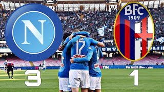 Napoli vs Bologna (3-1) Dries Mertens Scores a Brace to Put Napoli Back in First Place (28/1/18)