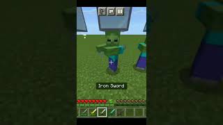 zombie critical hits kill #minecrafthighlights #minecraft #shorts #viralshorts  #gamerfleet