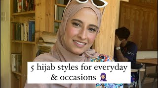 Easy Hijab styles for everyday & occasions 🧕🏼 #hijab #hijabstyle #hijabi