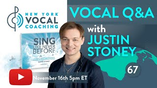 Justin Stoney Vocal Q&A November 16th @5PM ET