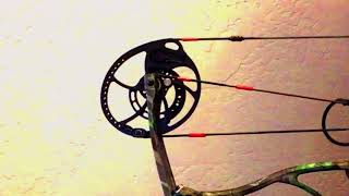 Compound bow cam in slow motion