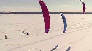 Winter kiting on the Ob.Surgut | Зимний кайтинг  на Оби. Сургут