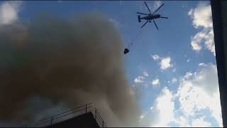 Fire in the east Moscow is being extinguished by helicopters