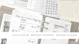 Plan with me:  Monthly Planning