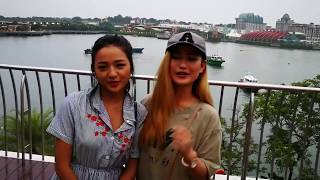 Melina Rai and Alisha Rai in Singapore