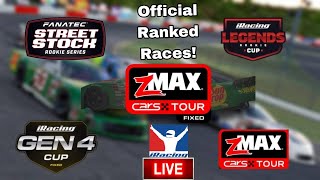 LIVE iRacing races! up to 90 Laps! Cautions! TOP SPLIT RACES!