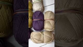 Wool blend skeins, earthy colors, for crochet and knitting || #shorts