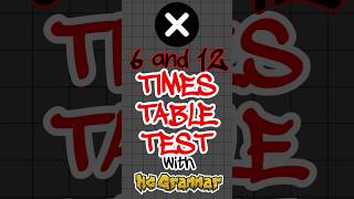 6 and 12 Times Table Test | Maths Questions | #Shorts | MC Grammar 🎤