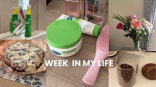 WEEKLY VLOG | فلوق أسبوعي • تنظيف 🧼 • ترتيب 🧹 • سينابون • مقاضي 🧈🥧💐🌷