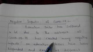 English Essay Effects of Coronavirus On Education