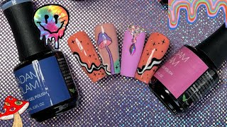 How to hand paint trippy festival nails using Madam Glam gel Polish